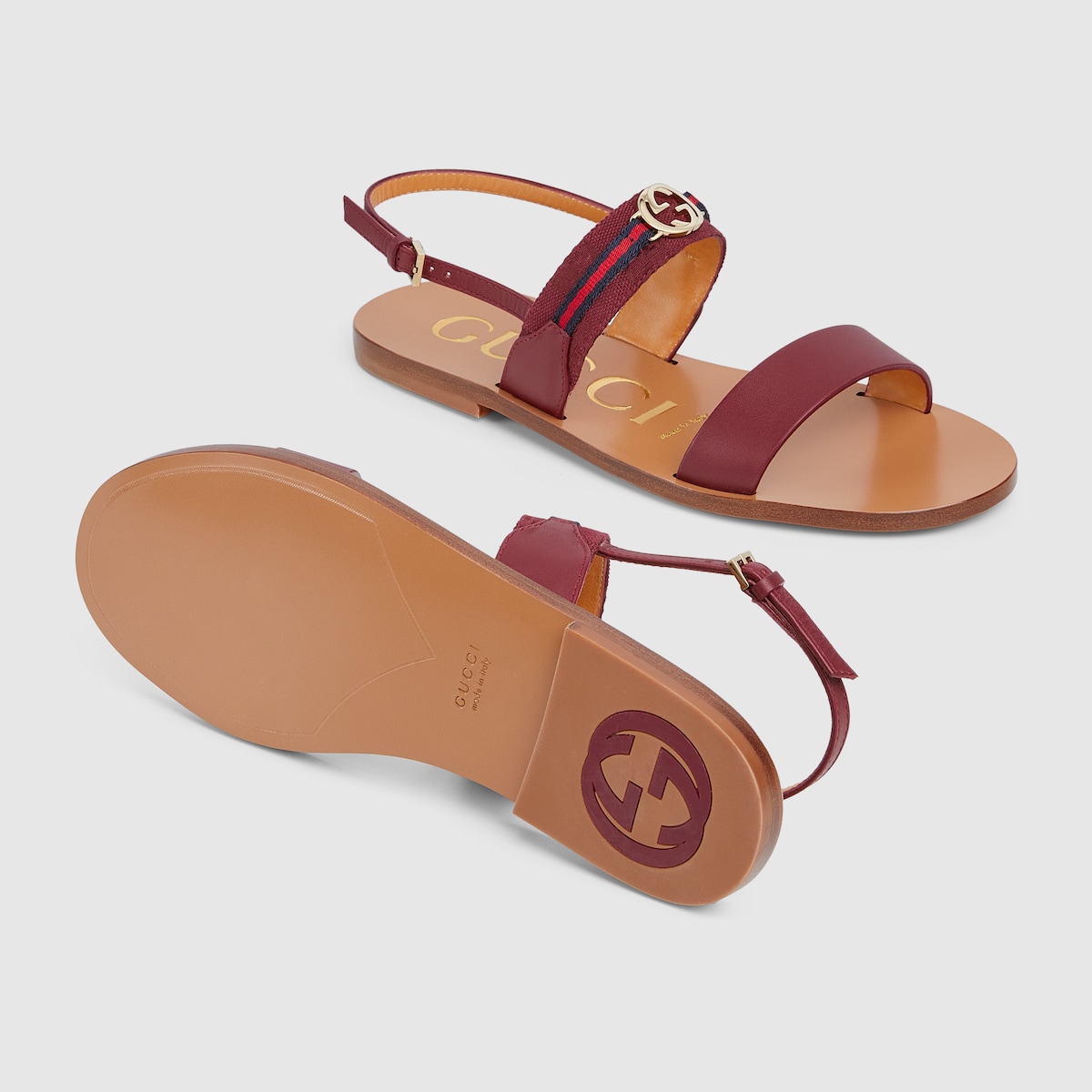 Gucci Women’s sandal with Interlocking G and Web - Image 3